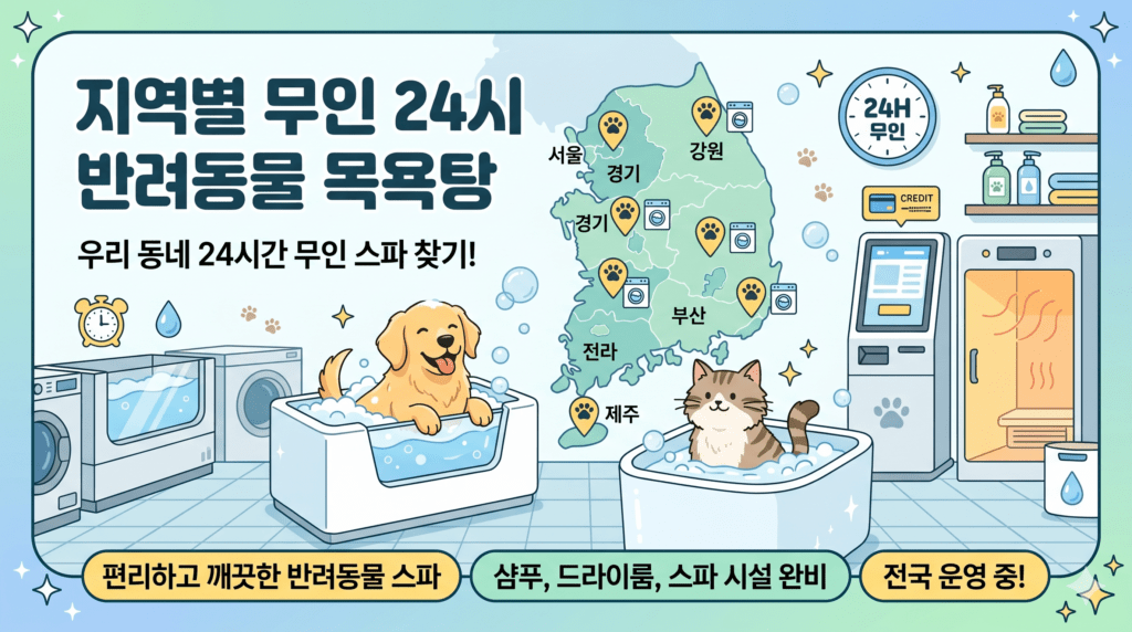 울산 동구 24시 무인 반려동물 목욕탕 이용 가이드