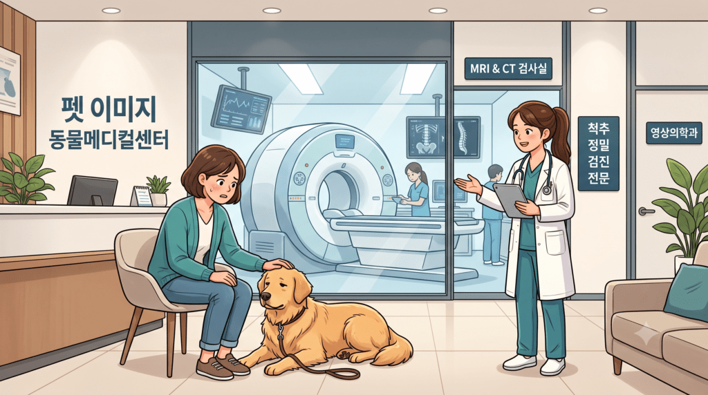 뒷다리 끄는 강아지, 서초구 영상의학과 동물병원 MRI 촬영 후기